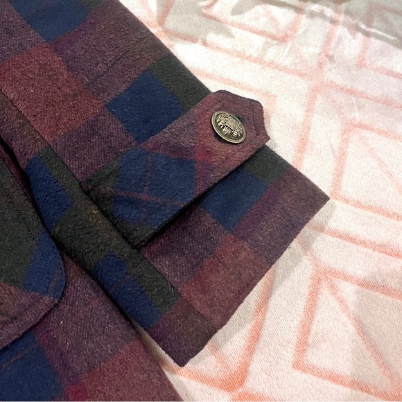 ✨🤎 COOGI Vintage Women’s Plaid Wool Blend Coat Outerwear Trench Coat Jacket 🤎✨ - Picture 6 of 8